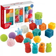 Woopie Senzorické zvukové kostky a kuličky se zvířátky Maxi - Kids’ Building Blocks