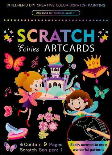 FANDY Scratch Picture Mark 9 pcs 01, Fairy - Creative Kit - Main image