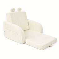 Flumi Rozkládací dětské křeslo, manšestr, krémové - Children's Chair