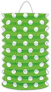 LUMA Lantern 15 cm cylinder green dot, 2 pcs - Chinese Lantern