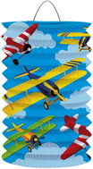 LUMA Children's Cylinder Lantern 15cm, Aeroplanes - Chinese Lantern