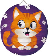 LUMA Children's round lantern 25cm, Kitten - Chinese Lantern