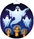 HALLOWEEN Ghost 25cm Round Lantern