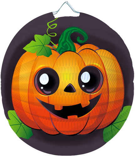 LUMA 25cm round lantern HALLOWEEN pumpkin (2) Main image LUMA 25cm round lantern HALLOWEEN pumpkin (2) - Chinese Lantern - Main image
