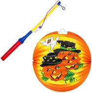 Rappa lantern with cheerful pumpkins and a light-up stick - Chinese Lantern