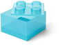 LEGO úložný box s víkem, třpytivě modrý - Úložný box