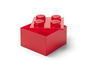 LEGO úložný box s víkem, průhledně červený - Úložný box