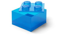 LEGO úložný box s víkem, průhledně modrý - Úložný box