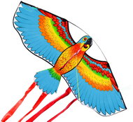 JULA Drak létající Nylon 120 × 55 cm Papoušek, modrý - Kite