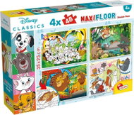 Lisciani Oboustranné puzzle MAXI 4 × 48 dílků Disney Classics pohádky (s omalovánkami) - Jigsaw Puzzle