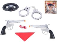 Pistole kovbojské 2 ks, s pouty a maskou na kartě - Toy Gun