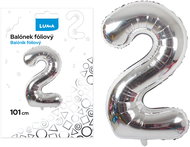 LUMA trading Foil balloon No. 2 silver, 101 cm - Helium Balloons