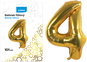 Helium Balloons LUMA trading Foil balloon No. 4 gold, 101 cm - Balónky s héliem