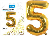 LUMA trading Foil balloon No. 5 gold, 101 cm - Helium Balloons