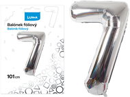 LUMA trading Foil balloon No. 7 silver, 101 cm - Helium Balloons