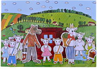 Marionetino O Kůzlátkách - Pohádka k divadlu - 9 loutek - Loutka