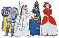Marionetino Queen and White Lady - puppets 4 pcs - Puppet