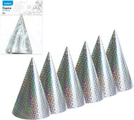 LUMA Laser Cap 15 cm 6 pcs, silver - Party Hats