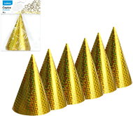 LUMA Laser Cap 15 cm 6 pcs, gold - Party Hats