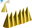 Cap 15 cm 6 pcs, gold