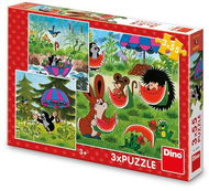Dino Krteček a paraplíčko 3×55 - Puzzle