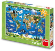 Dino Animal Map XL - Jigsaw Puzzle