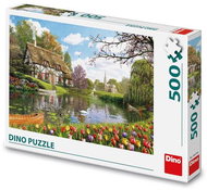 Dino Cottage by the water - Jigsaw Puzzle