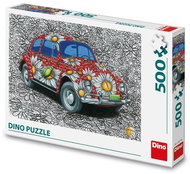 Dino Painted VW Beetle - Jigsaw Puzzle
