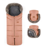 Petite & Mars Súprava fusak Arctic 4 v 1 + rukavice na kočík Furry Pastel Peach - Fusak do kočíka