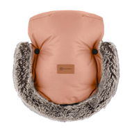 Petite&Mars Furry Pastel Peach - Rukavice na kočárek