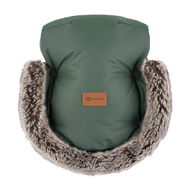 Petite&Mars Furry Veritable Khaki - Rukavice na kočárek