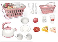 Vizopol Large set of dishes in a basket - Toy Kitchen Utensils