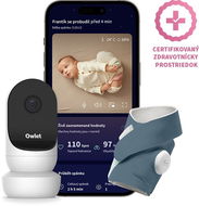 Owlet Dream Sock 0 – 18 mesiacov (Modrá) a kamera Owlet Cam 2 - Inteligentná ponožka