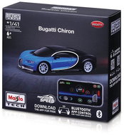 Maisto Die-Cast Metal se světly 1:41, Bugatti Chiron modro-černé, 2,4 GHz, USB, XTR - RC auto