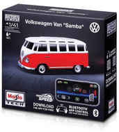 Maisto Die-Cast Metal with lights 1:41, Volkswagen Van Samba red, 2,4 GHz, USB, XTR - Remote Control Car