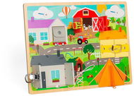 Bigjigs Toys Motorická deska každodenních dovedností - Activity board