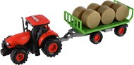 Teddies Traktor Zetor s vlekom a balíkmi na zotrvačník - Traktor