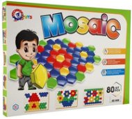 Toy Jigsaw Puzzle Teddies Mozaika pro nejmenší s hladkým kloboučkem 4 cm, 80 ks - Mozaika pro děti