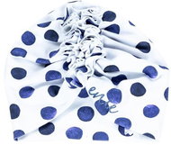 Turban - dětská čepice 12-16m Blue circle - Čepice pro miminko
