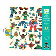 Kids Stickers Djeco Samolepky Metalické - roboti - Dětské samolepky