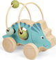 Bigjigs Toys Triceratops na kolečkách s korálky - Motorický labyrint