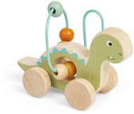 Bigjigs Toys Diplodokus na kolečkách s korálky - Motorický labyrint