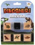 Pečiatky pre deti Teddies Pečiatky s poduškou 5 + 1 Dinosaury - Razítka pro děti