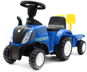 BABY MIX New Holland - traktor s vlečkou a nářadím modré - Šlapací traktor