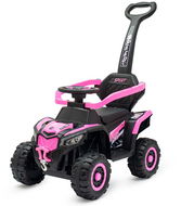 BABY MIX Odrážedlo Ruggy s vodící tyčí baby pink - Dětská čtyřkolka