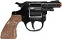 Policejní revolver kovový černý 8 ran - Toy Gun