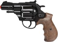 Gold Collection Rendőrségi revolver, fekete, fém, 12 töltényes - Játékpisztoly