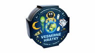 Vesmírné hrátky 2v1 v plechové krabičce 10 × 4 cm - Karetní hra