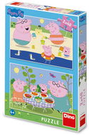 Dino Prasátko Peppa: Na dovolené 2 × 48 dílků - Puzzle