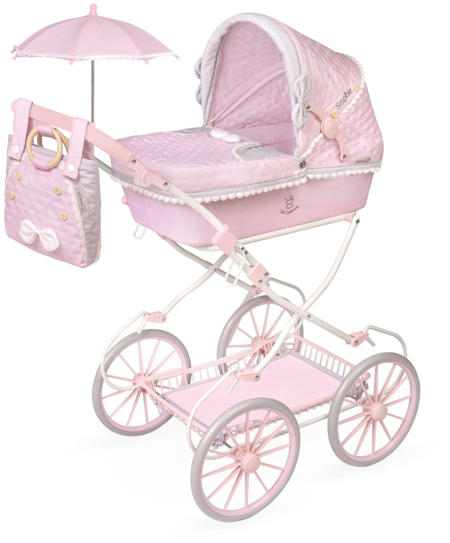 DeCuevas 81075 Sophie 2025 összecsukható babakocsi + táska + kiegészítők - 81 cm